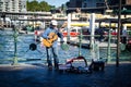 Aki Miyoshi, Japanese world guitarist ranking 6th on street performing at Sydney Circular Quay.